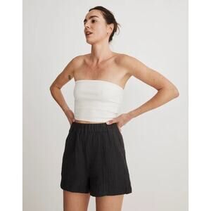 Madewell Black Easy Pull-On Lightspun Cotton Gauze Casual Summer Shorts Small